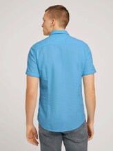 Strukturiertes Kurzarmhemd mit Bio-Baumwolle - Männer - aquarius turquoise Strukturiertes Kurzarmhemd mit Bio-Baumwolle - Männer - aquarius turquoise - 2 - TOM TAILOR