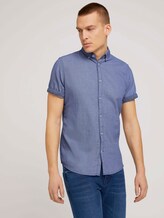 Strukturiertes Kurzarmhemd mit Bio-Baumwolle - Männer - after dark blue Strukturiertes Kurzarmhemd mit Bio-Baumwolle - Männer - after dark blue - 5 - TOM TAILOR