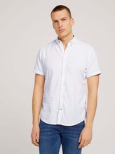 Strukturiertes Kurzarmhemd mit Bio-Baumwolle - Männer - White Strukturiertes Kurzarmhemd mit Bio-Baumwolle - Männer - White - 1 - TOM TAILOR