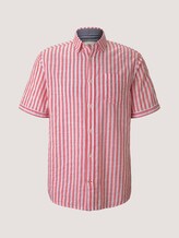 gestreept overhemd met korte mouwen - Mannen - red white big stripe gestreept overhemd met korte mouwen - Mannen - red white big stripe - 7 - TOM TAILOR