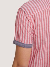 gestreept overhemd met korte mouwen - Mannen - red white big stripe gestreept overhemd met korte mouwen - Mannen - red white big stripe - 9 - TOM TAILOR
