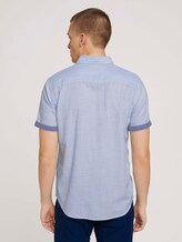 gestreept overhemd met korte mouwen - Mannen - light blue white structure gestreept overhemd met korte mouwen - Mannen - light blue white structure - 2 - TOM TAILOR