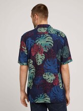 gemustertes Hemd - Männer - dark blue paint leaf design gemustertes Hemd - Männer - dark blue paint leaf design - 2 - TOM TAILOR
