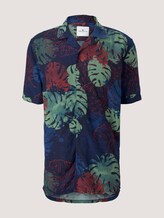 gemustertes Hemd - Männer - dark blue paint leaf design gemustertes Hemd - Männer - dark blue paint leaf design - 7 - TOM TAILOR