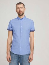 strukturiertes Kurzarmhemd - Männer - blue chambray with dobby strukturiertes Kurzarmhemd - Männer - blue chambray with dobby - 1 - TOM TAILOR