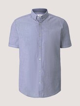 strukturiertes Kurzarmhemd - Männer - navy chambray with dobby strukturiertes Kurzarmhemd - Männer - navy chambray with dobby - 7 - TOM TAILOR
