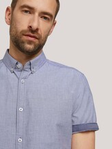 strukturiertes Kurzarmhemd - Männer - navy chambray with dobby strukturiertes Kurzarmhemd - Männer - navy chambray with dobby - 9 - TOM TAILOR