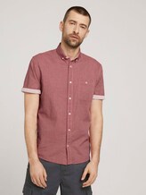 Kurzarmhemd - Männer - red white two face twill Kurzarmhemd - Männer - red white two face twill - 1 - TOM TAILOR