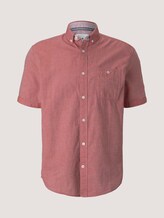 Kurzarmhemd - Männer - red white two face twill Kurzarmhemd - Männer - red white two face twill - 7 - TOM TAILOR