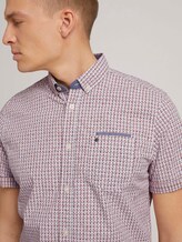 Geruit shirt met korte mouwen - Mannen - red off white check with print Geruit shirt met korte mouwen - Mannen - red off white check with print - 9 - TOM TAILOR