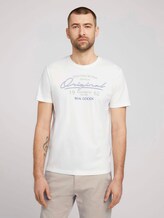 T-Shirt mit Print - Männer - Off White T-Shirt mit Print - Männer - Off White - 1 - TOM TAILOR