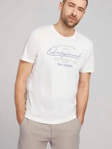 T-Shirt mit Print - Männer - Off White T-Shirt mit Print - Männer - Off White - 5 - TOM TAILOR