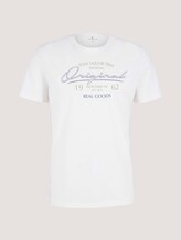 T-Shirt mit Print - Männer - Off White T-Shirt mit Print - Männer - Off White - 7 - TOM TAILOR