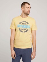 T-Shirt mit Print - Männer - pale straw yellow T-Shirt mit Print - Männer - pale straw yellow - 1 - TOM TAILOR