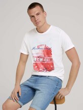 Print T-Shirt mit Bio-Baumwolle - Männer - Off White Print T-Shirt mit Bio-Baumwolle - Männer - Off White - 5 - TOM TAILOR