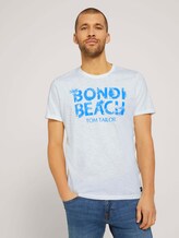 Print T-Shirt mit Bio-Baumwolle - Männer - Off White Print T-Shirt mit Bio-Baumwolle - Männer - Off White - 1 - TOM TAILOR