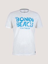 Print T-Shirt mit Bio-Baumwolle - Männer - Off White Print T-Shirt mit Bio-Baumwolle - Männer - Off White - 7 - TOM TAILOR