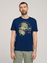 Print T-Shirt mit Bio-Baumwolle - Männer - after dark blue Print T-Shirt mit Bio-Baumwolle - Männer - after dark blue - 1 - TOM TAILOR