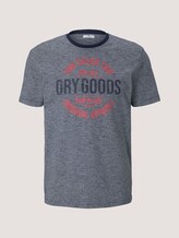 Gemustertes T-Shirt mit Print - Männer - navy base yarn dye stripe Gemustertes T-Shirt mit Print - Männer - navy base yarn dye stripe - 7 - TOM TAILOR