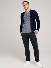 Gestreiftes T-Shirt mit Print - Männer - offwhite navy stripe Gestreiftes T-Shirt mit Print - Männer - offwhite navy stripe - 3 - TOM TAILOR