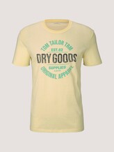 Gestreiftes T-Shirt mit Print - Männer - yellow fine stripe Gestreiftes T-Shirt mit Print - Männer - yellow fine stripe - 7 - TOM TAILOR