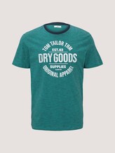 Gestreiftes T-Shirt mit Print - Männer - dark blue aqua fine stripe Gestreiftes T-Shirt mit Print - Männer - dark blue aqua fine stripe - 7 - TOM TAILOR
