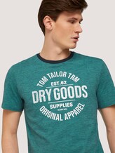 Gestreiftes T-Shirt mit Print - Männer - dark blue aqua fine stripe Gestreiftes T-Shirt mit Print - Männer - dark blue aqua fine stripe - 9 - TOM TAILOR