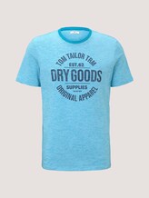 Gestreiftes T-Shirt mit Print - Männer - teal fine stripe Gestreiftes T-Shirt mit Print - Männer - teal fine stripe - 7 - TOM TAILOR