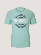 Gestreiftes T-Shirt mit Print - Männer - lucite green fine stripe Gestreiftes T-Shirt mit Print - Männer - lucite green fine stripe - 7 - TOM TAILOR