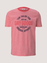Gemustertes T-Shirt mit Print - Männer - plain red yarn dye stripe Gemustertes T-Shirt mit Print - Männer - plain red yarn dye stripe - 7 - TOM TAILOR