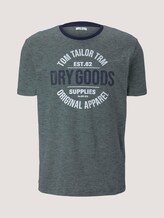 Gemustertes T-Shirt mit Print - Männer - blue mint yarn dye stripe Gemustertes T-Shirt mit Print - Männer - blue mint yarn dye stripe - 7 - TOM TAILOR