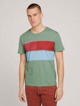 Streifen T-Shirt mit Bio-Baumwolle - Männer - light mint green Streifen T-Shirt mit Bio-Baumwolle - Männer - light mint green - 1 - TOM TAILOR