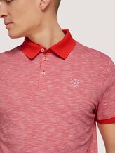 Poloshirt mit Melange-Optik - Männer - plain red white stripe Poloshirt mit Melange-Optik - Männer - plain red white stripe - 9 - TOM TAILOR