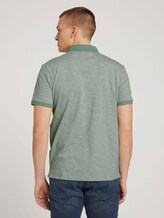 Poloshirt mit Melange-Optik - Männer - pistachio white stripe Poloshirt mit Melange-Optik - Männer - pistachio white stripe - 2 - TOM TAILOR