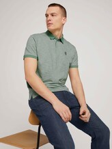 Poloshirt mit Melange-Optik - Männer - pistachio white stripe Poloshirt mit Melange-Optik - Männer - pistachio white stripe - 5 - TOM TAILOR