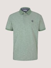Poloshirt mit Melange-Optik - Männer - pistachio white stripe Poloshirt mit Melange-Optik - Männer - pistachio white stripe - 7 - TOM TAILOR