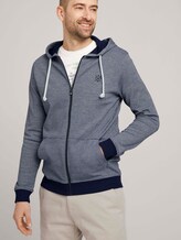 Sweatjacke mit Kapuze - Männer - offwhite navy stripe Sweatjacke mit Kapuze - Männer - offwhite navy stripe - 5 - TOM TAILOR