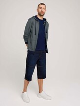 Sweatjacke mit Kapuze - Männer - blue mint yarn dye stripe Sweatjacke mit Kapuze - Männer - blue mint yarn dye stripe - 3 - TOM TAILOR