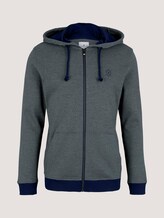 Sweatjacke mit Kapuze - Männer - blue mint yarn dye stripe Sweatjacke mit Kapuze - Männer - blue mint yarn dye stripe - 7 - TOM TAILOR