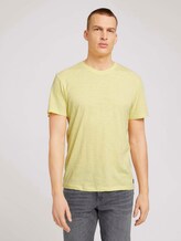 T-Shirt in Melange-Optik - Männer - yellow mock twist T-Shirt in Melange-Optik - Männer - yellow mock twist - 1 - TOM TAILOR