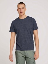 T-Shirt in Melange-Optik - Männer - sailor blue grindle melange T-Shirt in Melange-Optik - Männer - sailor blue grindle melange - 1 - TOM TAILOR