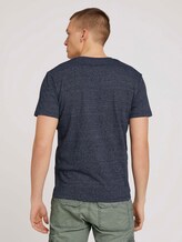 T-Shirt in Melange-Optik - Männer - sailor blue grindle melange T-Shirt in Melange-Optik - Männer - sailor blue grindle melange - 2 - TOM TAILOR