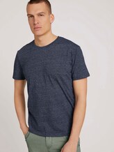 T-Shirt in Melange-Optik - Männer - sailor blue grindle melange T-Shirt in Melange-Optik - Männer - sailor blue grindle melange - 5 - TOM TAILOR