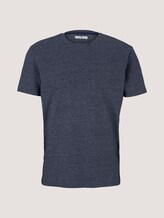 T-Shirt in Melange-Optik - Männer - sailor blue grindle melange T-Shirt in Melange-Optik - Männer - sailor blue grindle melange - 7 - TOM TAILOR