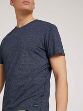 T-Shirt in Melange-Optik - Männer - sailor blue grindle melange T-Shirt in Melange-Optik - Männer - sailor blue grindle melange - 9 - TOM TAILOR