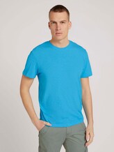 T-Shirt in Melange-Optik - Männer - aqua blue grindle melange T-Shirt in Melange-Optik - Männer - aqua blue grindle melange - 1 - TOM TAILOR