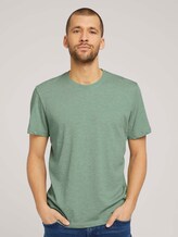 T-Shirt in Melange-Optik - Männer - mint green grindle melange T-Shirt in Melange-Optik - Männer - mint green grindle melange - 1 - TOM TAILOR