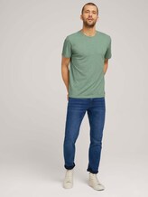 T-Shirt in Melange-Optik - Männer - mint green grindle melange T-Shirt in Melange-Optik - Männer - mint green grindle melange - 3 - TOM TAILOR