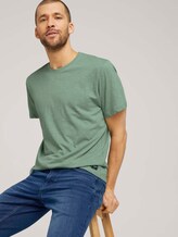 T-Shirt in Melange-Optik - Männer - mint green grindle melange T-Shirt in Melange-Optik - Männer - mint green grindle melange - 5 - TOM TAILOR