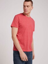 T-Shirt in Melange-Optik - Männer - plain red grindle melange T-Shirt in Melange-Optik - Männer - plain red grindle melange - 5 - TOM TAILOR